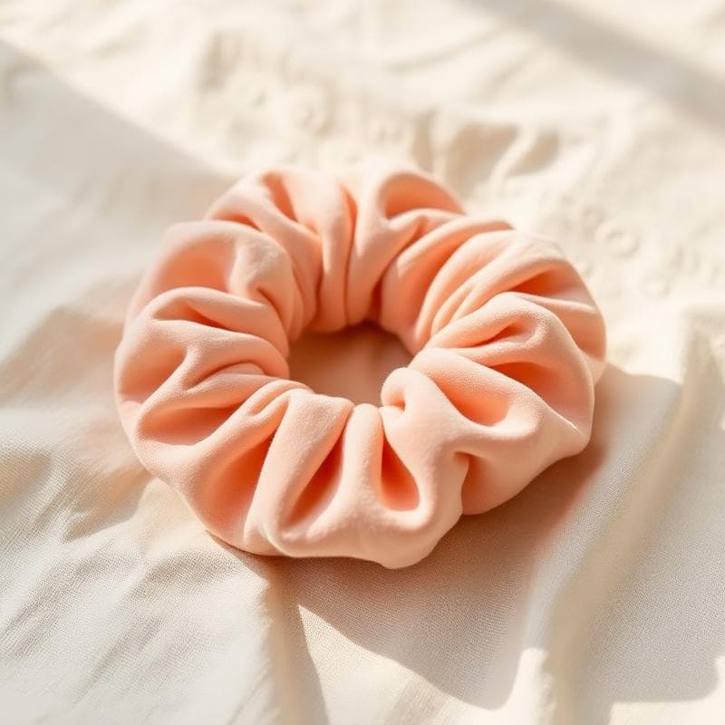 Silk Scrunchie Set — Blush